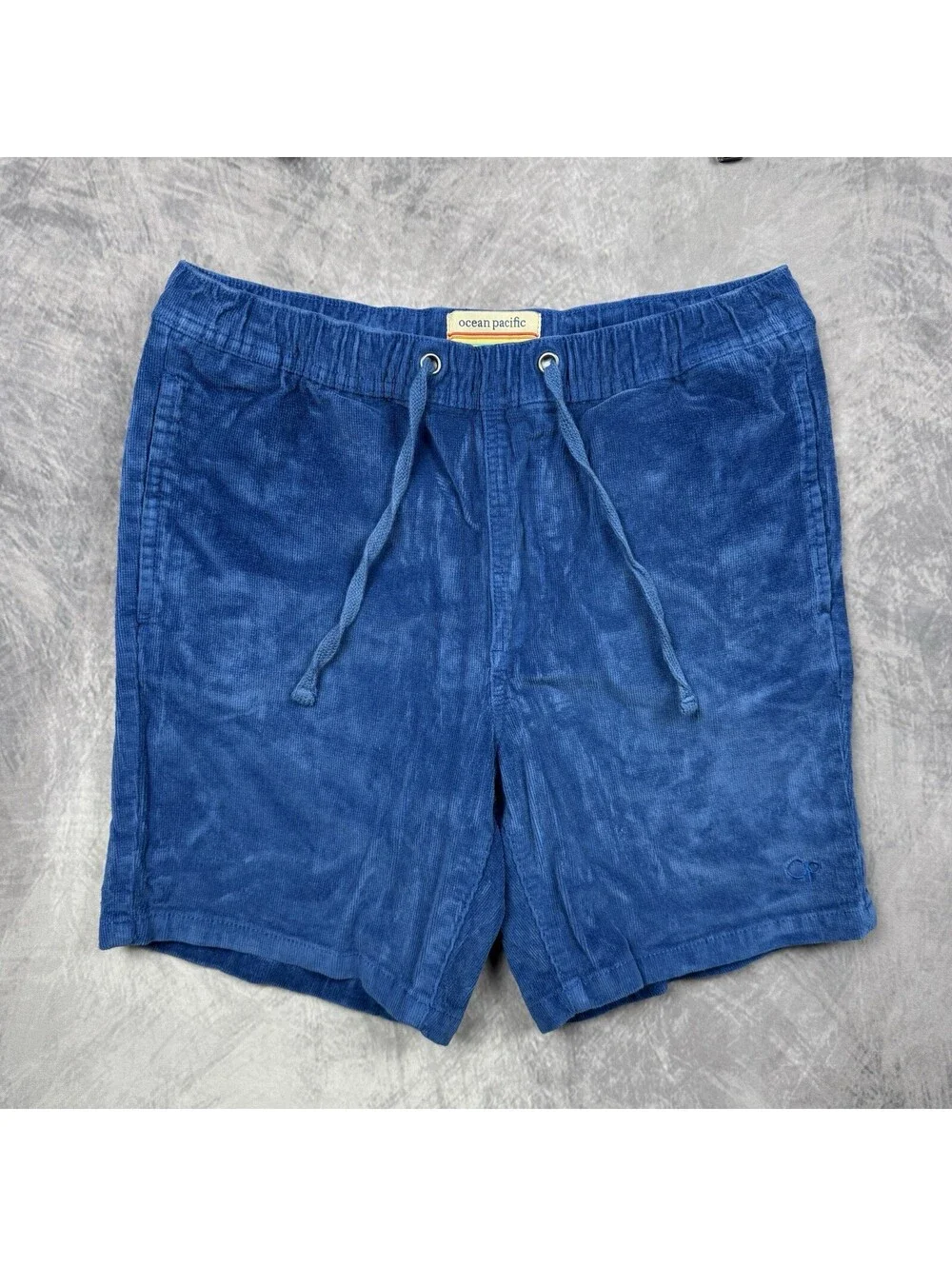 OP Ocean Pacific Shorts Mens S/30” Corduroy Blue Casual Retro Surf